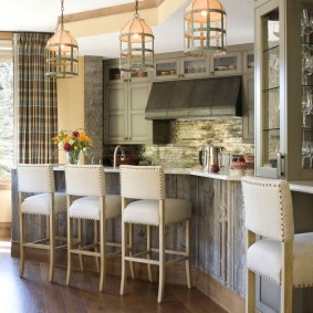 bar counter in apartment ideas photo