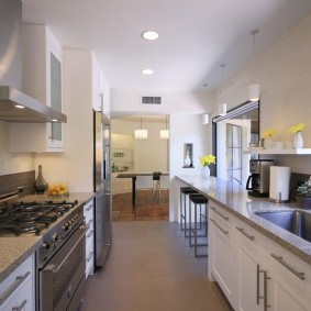 bar counter in apartment design photo