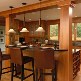 bar counter in the apartment photo design