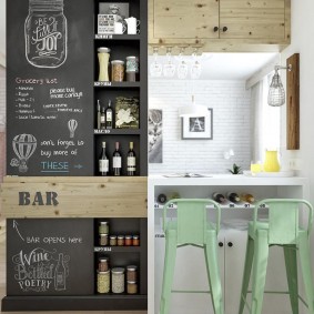 bar counter in apartment design ideas