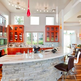 bar counter in apartment design ideas