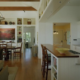 bar counter in the apartment decor