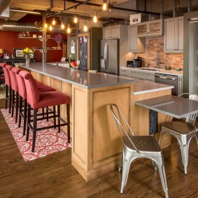 bar counter in the apartment photo decor