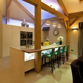 bar counter in apartment decor ideas