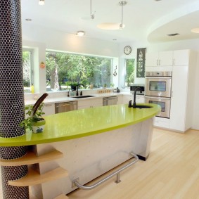 bar counter in the apartment interior