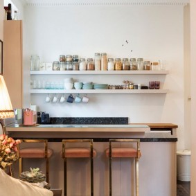 bar counter in the apartment photo decoration