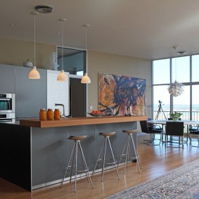 bar counter in the apartment design ideas