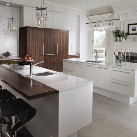 bar counter in the apartment