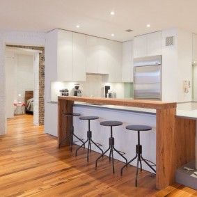 bar counter in the apartment overview