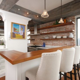 bar counter in the apartment