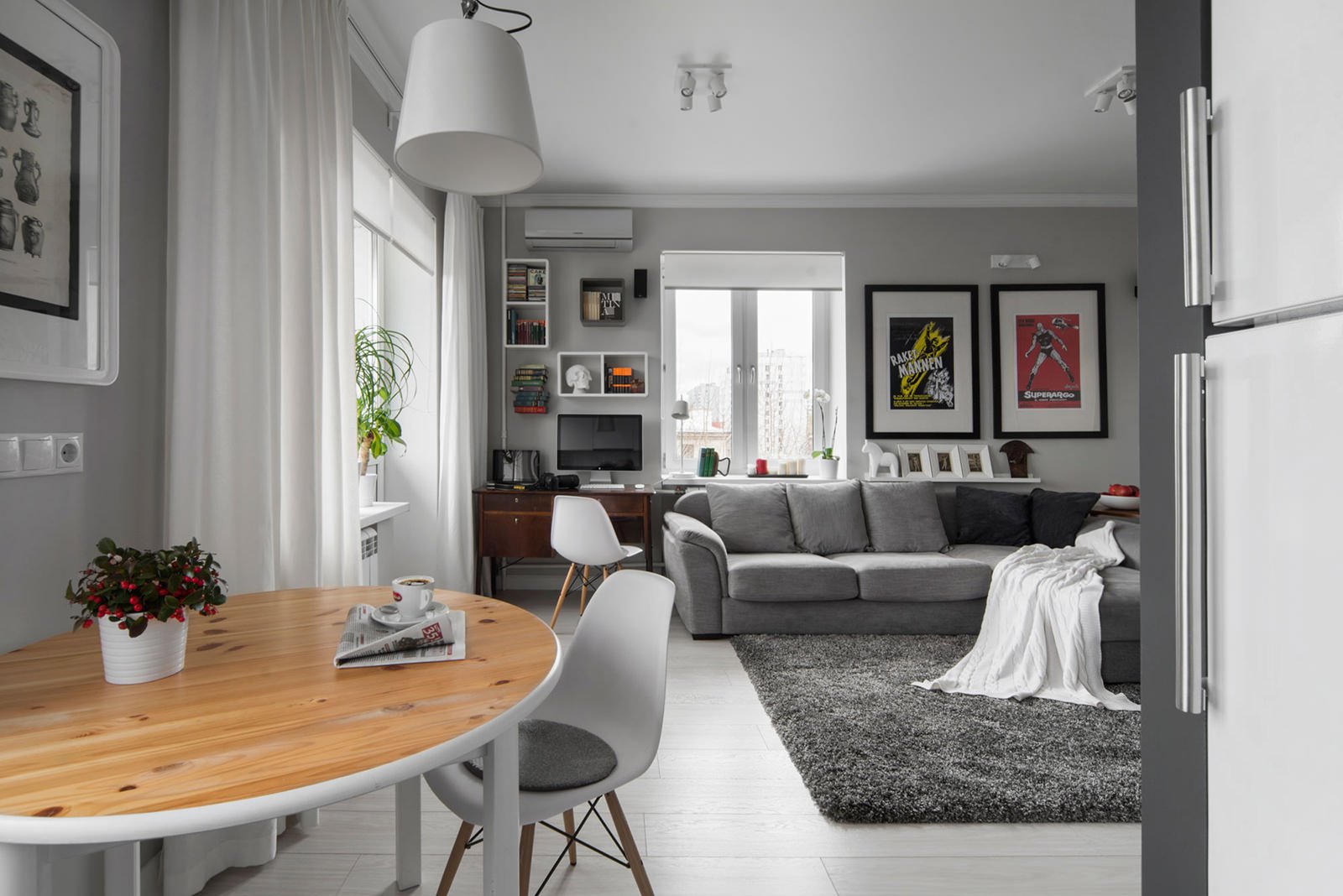 design de l'appartement intérieur blanc