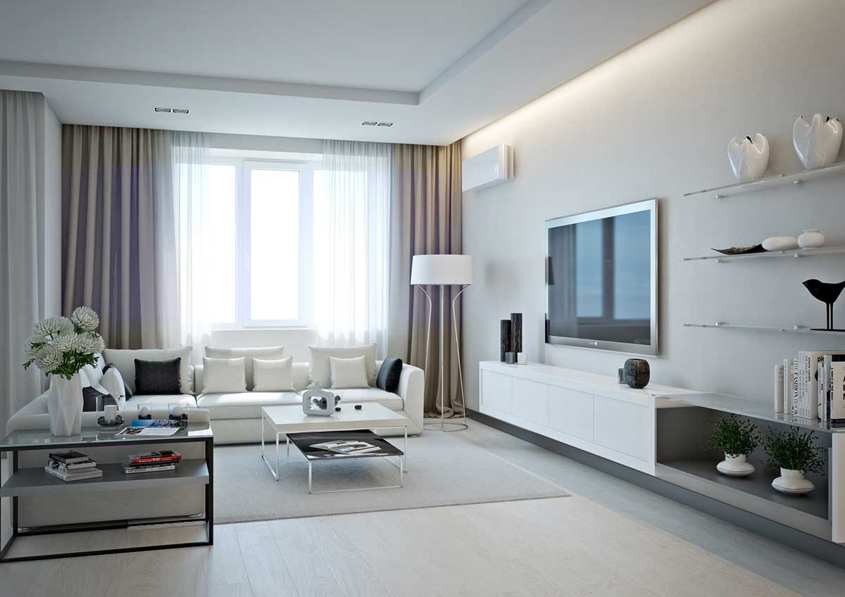 idées de décoration d'appartement intérieur blanc