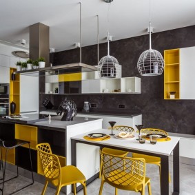 plâtre décoratif dans les idées de cuisine