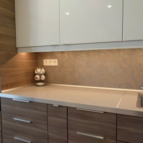 plâtre décoratif dans les options de photo de cuisine