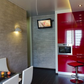 plâtre décoratif dans les options de photo de cuisine