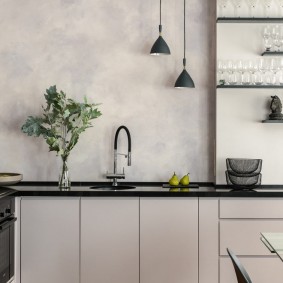 plâtre décoratif dans la photo de décor de cuisine