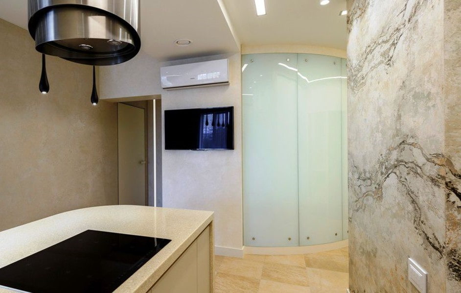 plâtre décoratif dans les idées de conception de cuisine