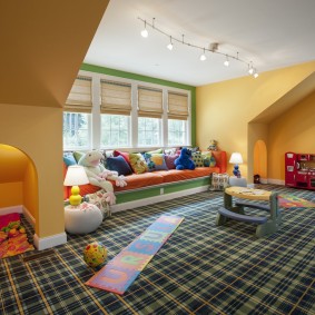 vue sur la salle de jeux pour enfants