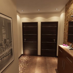 design della canottiera con una camera da letto