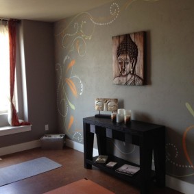 Decorazione murale per soggiorno in stile etnico