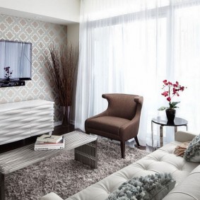 Tende in tulle bianco leggero