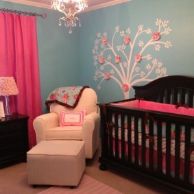 Rosa Segeltuchvorhang