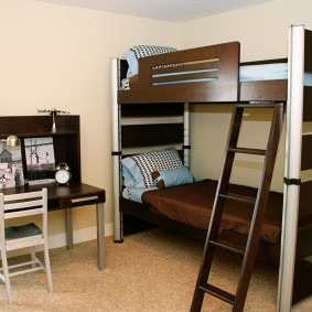 Giường tầng trong phòng ngủ con trai