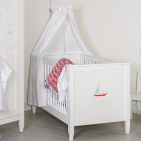 White furniture in a newborn's room