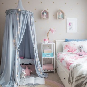 Game tent in the room of a preschool boy