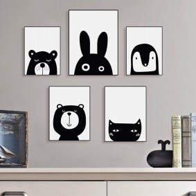 Affiches en noir et blanc pour les enfants