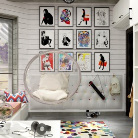 Chaise suspendue avec oreillers moelleux