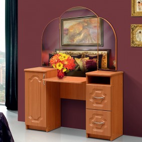 โต๊ะเครื่องแป้งพร้อมลิ้นชักจาก MDF