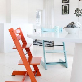 เก้าอี้ปลูกสีแดง