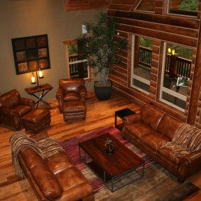 Expensive furniture in the living room of a country house