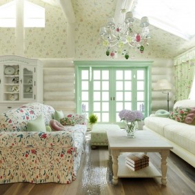 Bright rustic living room