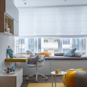 ม่านโรมันสีขาว