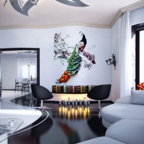 Éclairage décoratif dans le hall d'un appartement en ville