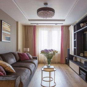 Interno soggiorno color pastello