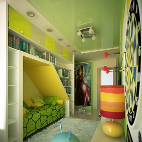 เพดานยืดสีเขียวอ่อน