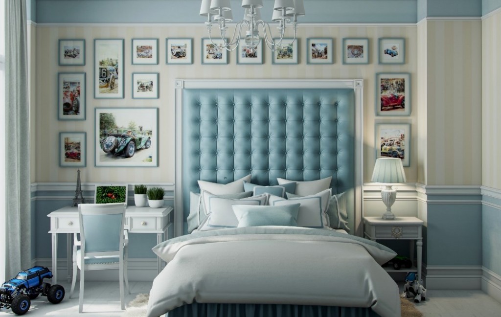 Klasik tarzda bir genç için çocuk odası