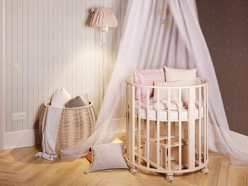 Yenidoğan için oval dönüşüm yatağı