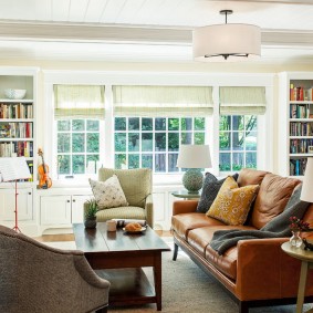 ruang tamu pangsapuri gaya amerika