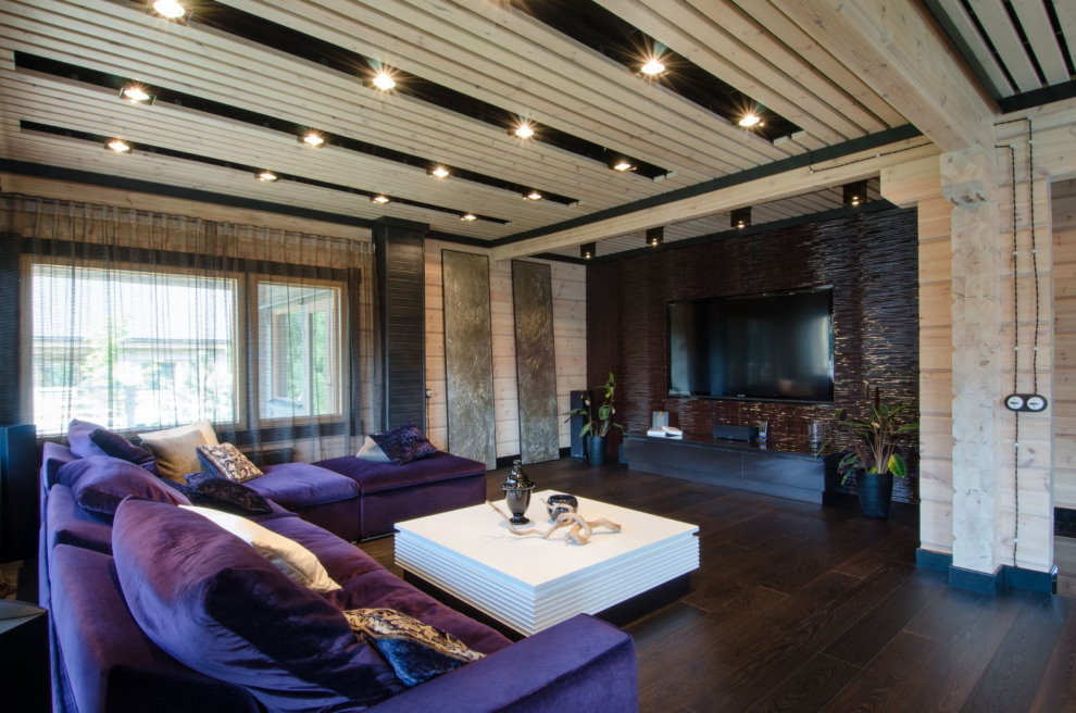 The interior of the hall in a private house in high-tech style