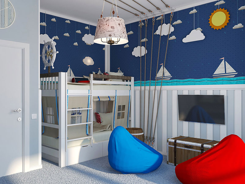 Reka bentuk bilik permainan untuk pelayar muda