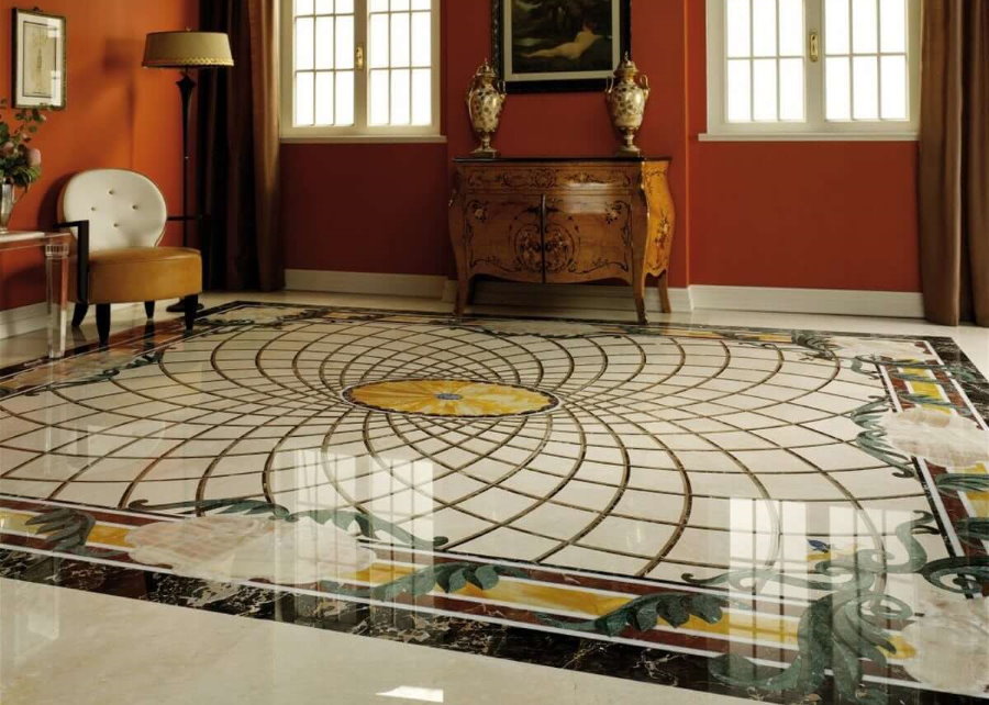 Plancher volumétrique dans le salon