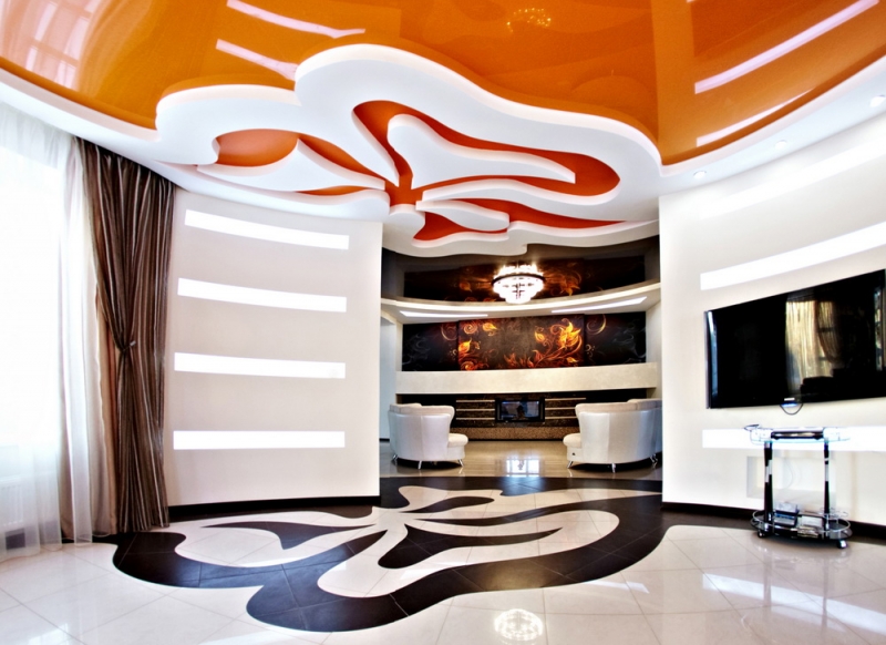 tavan suspendat în hol idei foto