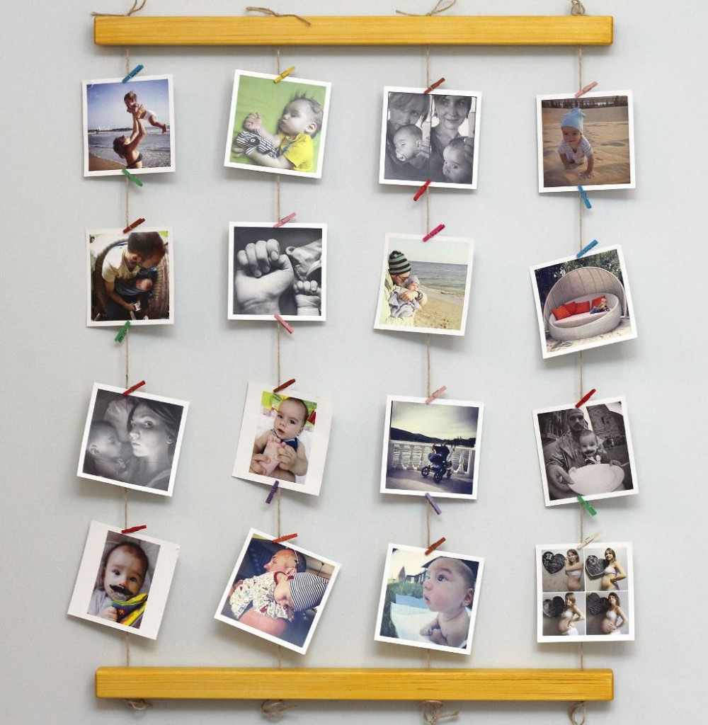 แผงภาพถ่ายบนรางที่ไม่มีเฟรม