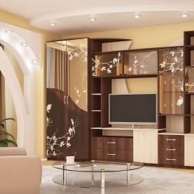 จิตรกรรมฝาผนังในภาพการตกแต่งภายในห้องโถง