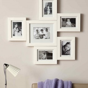 ภาพถ่ายส่วนตัวในกรอบสีขาว