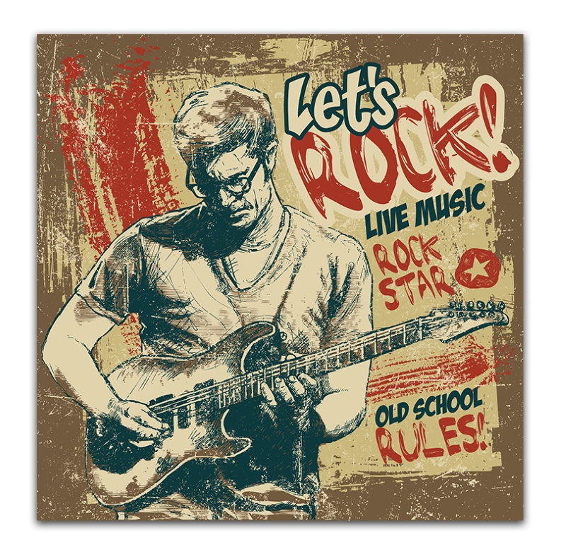 Affiche rock dans une pépinière pour un adolescent